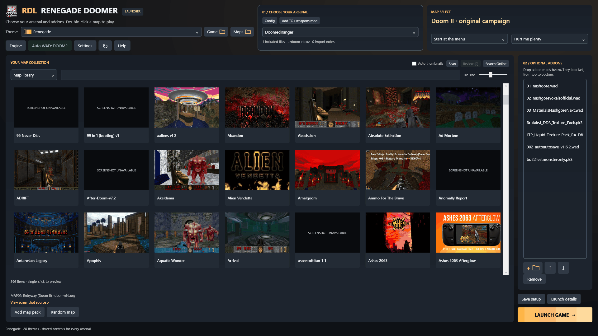 Cursor-free animated showcase of all 28 RDL themes