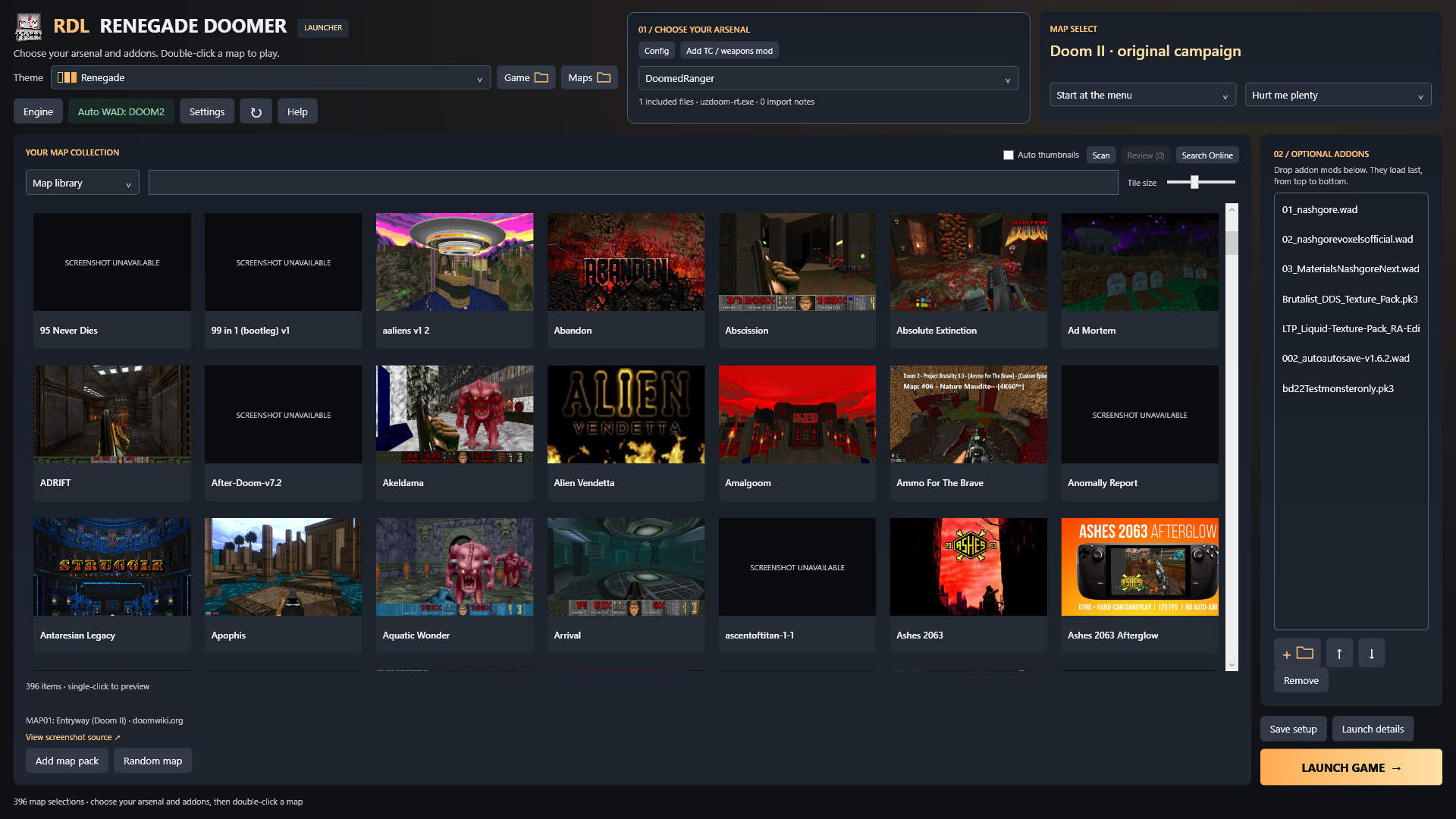 RDL v0.1.3 with map thumbnails, Settings, arsenal and optional addons